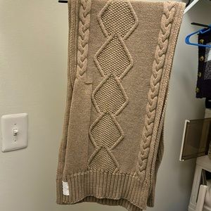 Kotn Cable Knit Scarf in Porcini Melange